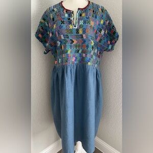 Arloom Handwoven Made By Hand Huipil Dress One Of A Kind Multicolored Large